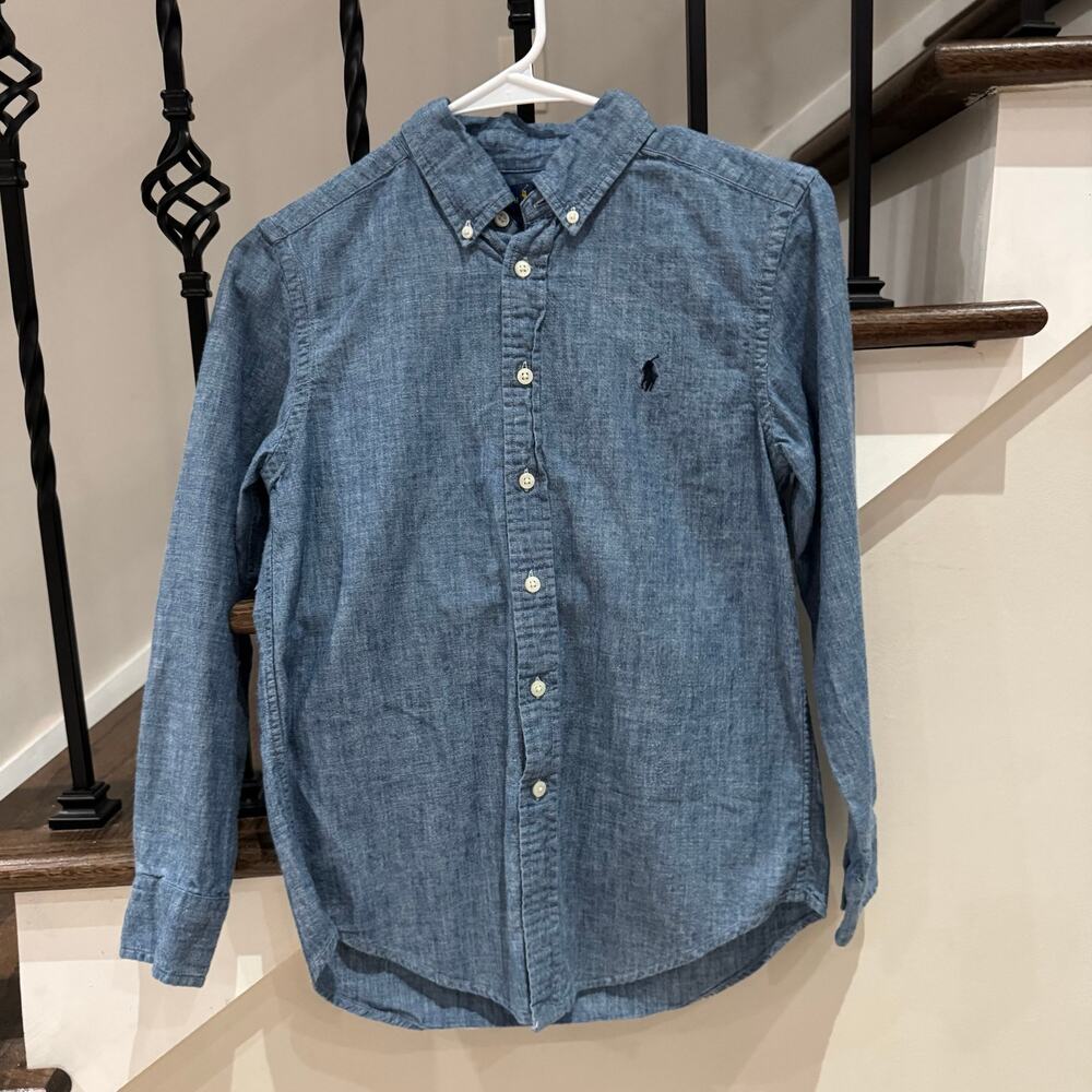Ralph Lauren Chambray Button Down Shirt, M
